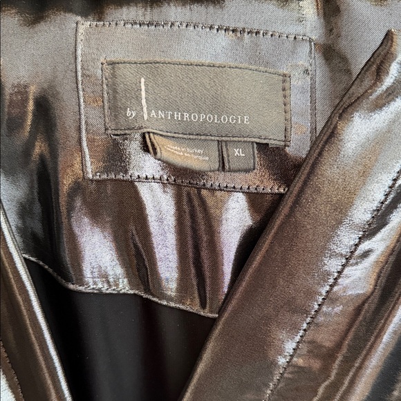 Anthropologie Shimmering Silver Maxi Dress - Picture 2 of 4